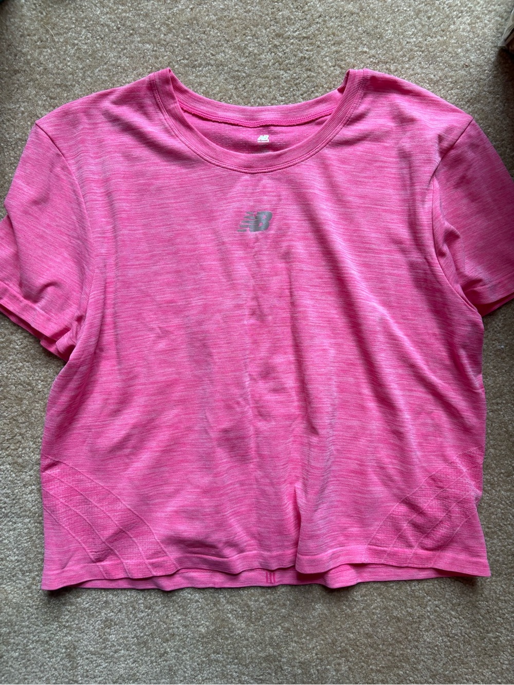 New Balance Pink Athletic Crop Tee